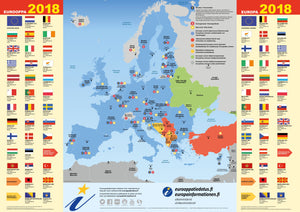 Produktbild Euroopan kartta 2018 (FI/SV)