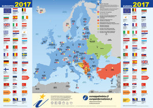 Tuotekuva Euroopan kartta 2017 (FI/SV)